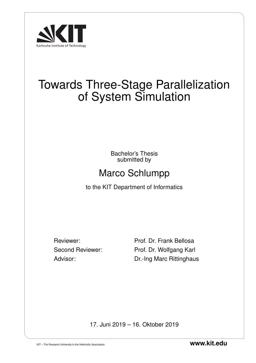 Towards Three-Stage Parallelization of System Simulation