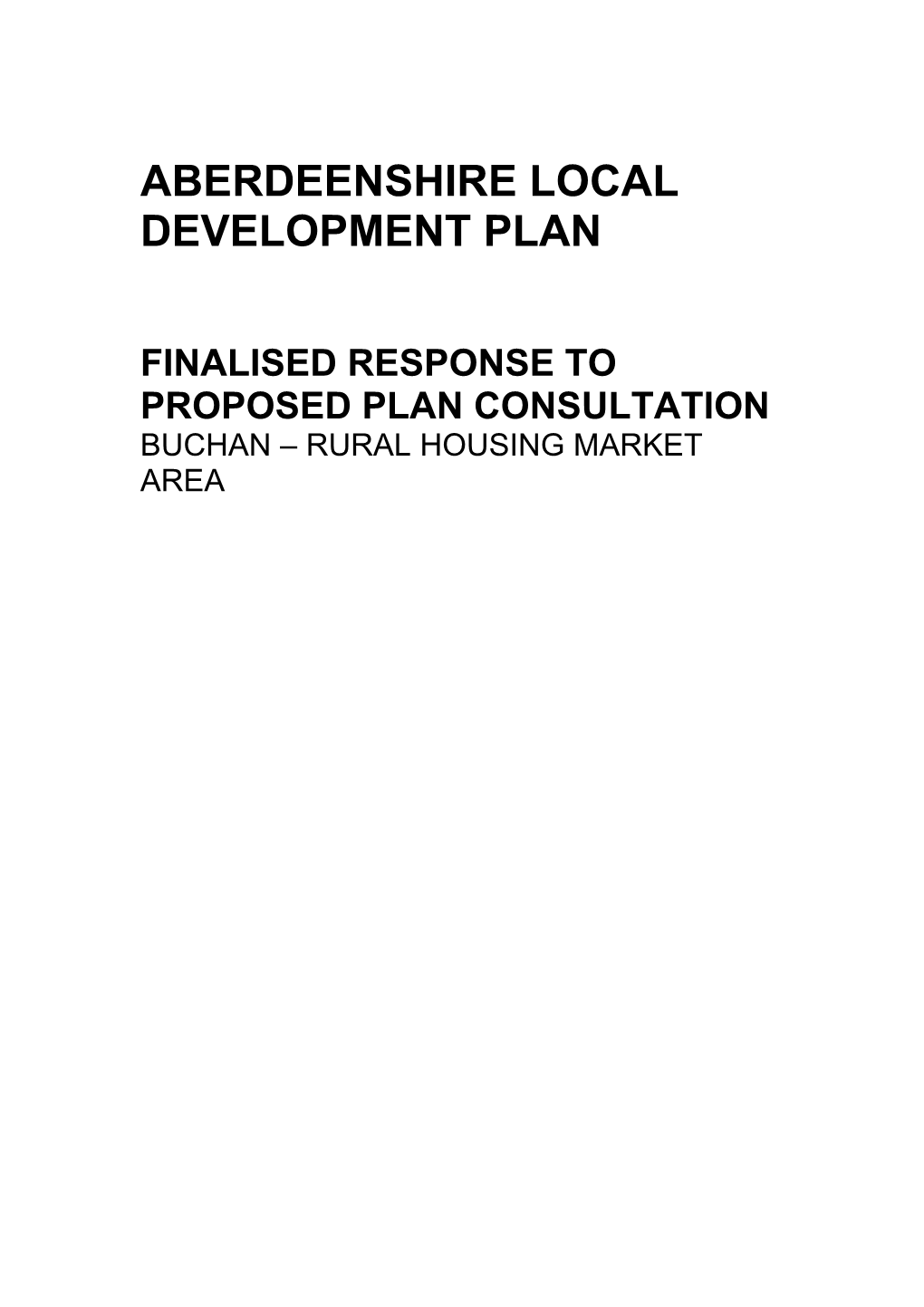 Aberdeenshire Local Development Plan