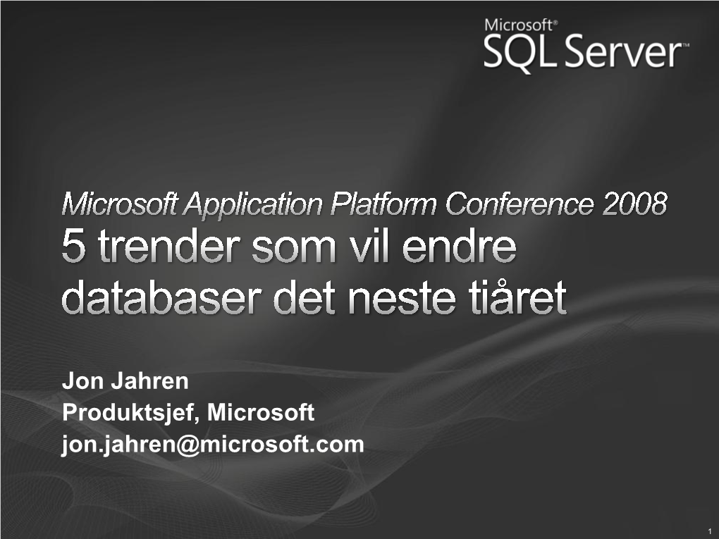 SQL Server Futures