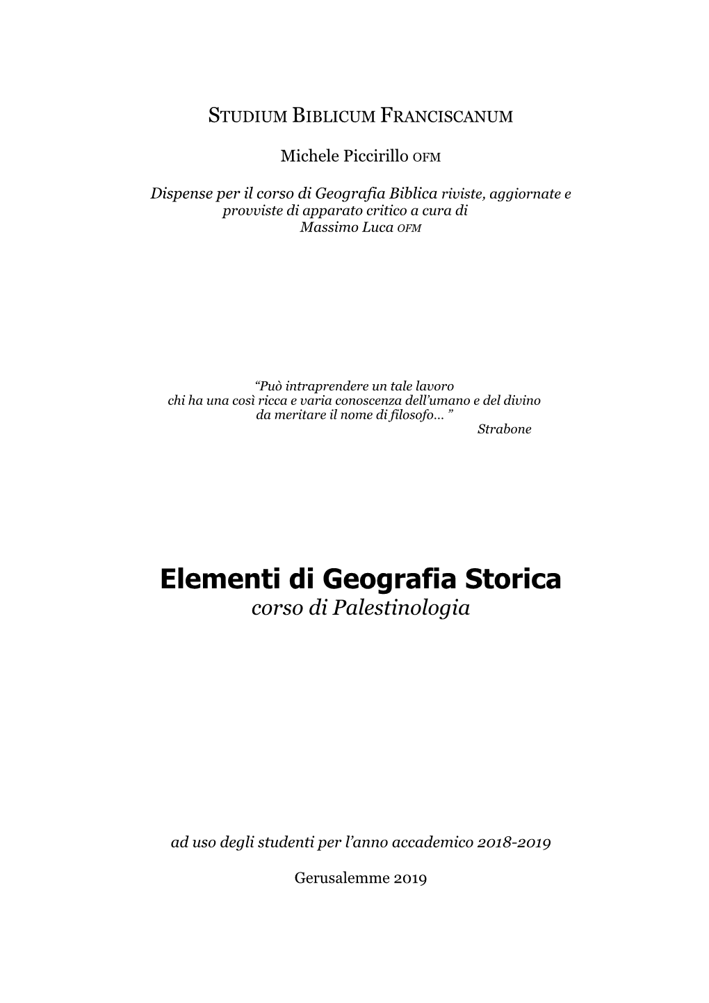 Geografia Biblica Dispense