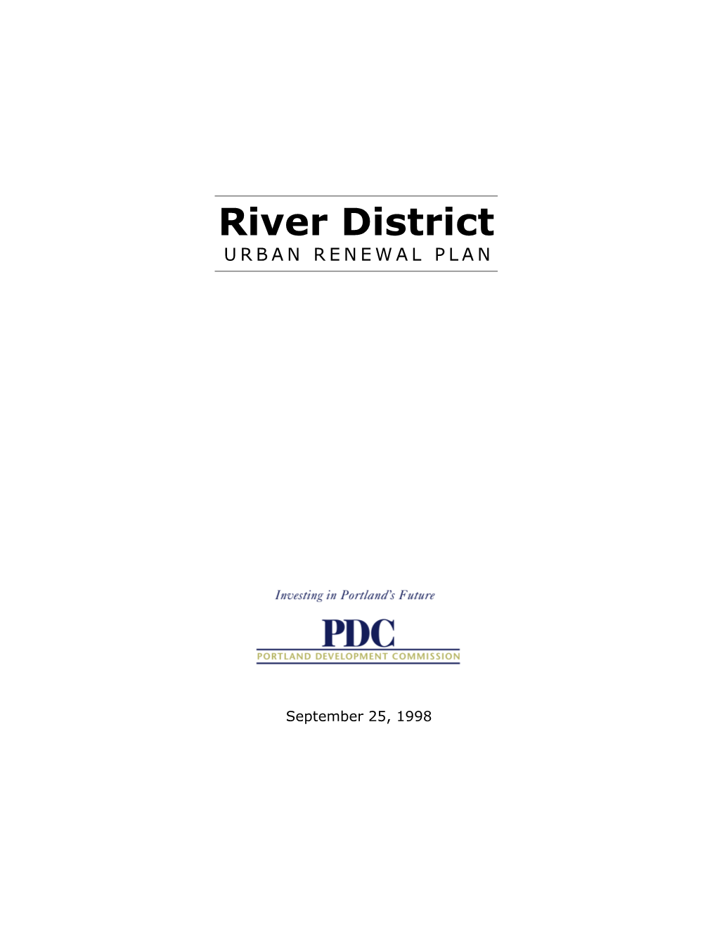 River District Original URA Plan