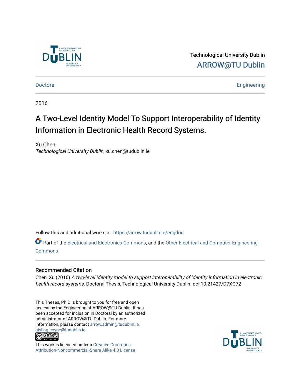 A Two-Level Identity Model to Support Interoperability of Identity Information in Electronic Health Record Systems