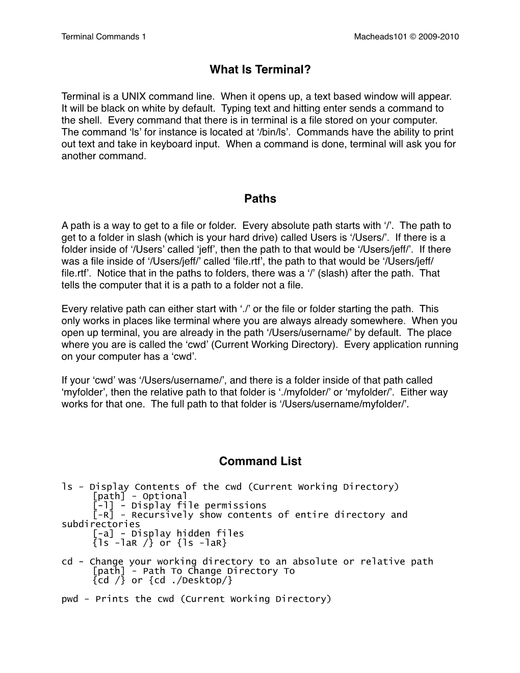 What Is Terminal? Paths Command List