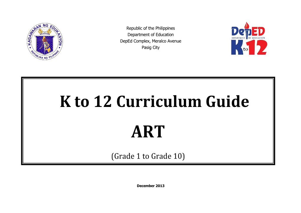 K to 12 Curriculum Guide