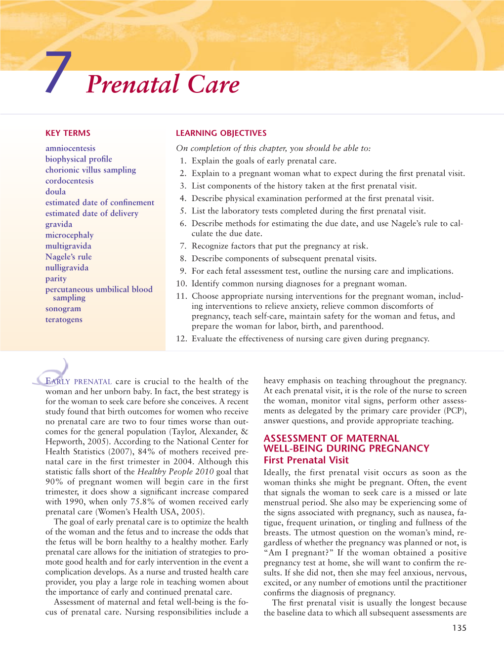 7 Prenatal Care