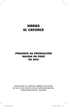 Presenta Su Producción Nacida En Perú En 2012