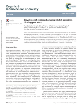 Organic & Biomolecular Chemistry