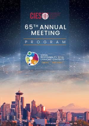 65Th Annual Meeting of the Comparative and International Education Society