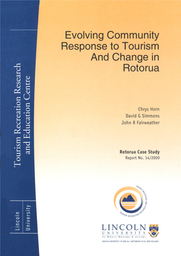 Evolving Community Response to Tourism and Change in Rotorua