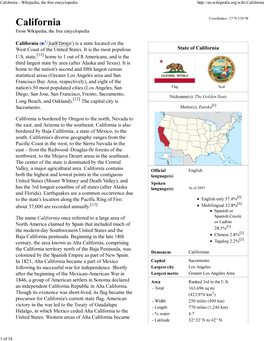 California - Wikipedia, the Free Encyclopedia