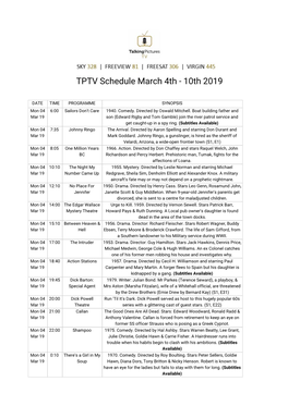 TPTV Schedule March 4Th - 10Th 2019