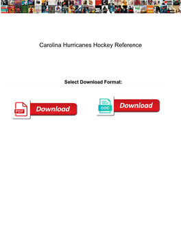 Carolina Hurricanes Hockey Reference