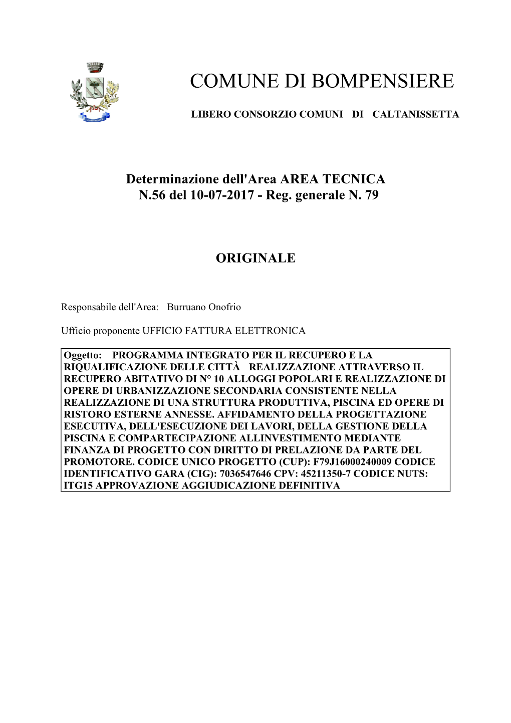 Aggiudicazione Definitiva