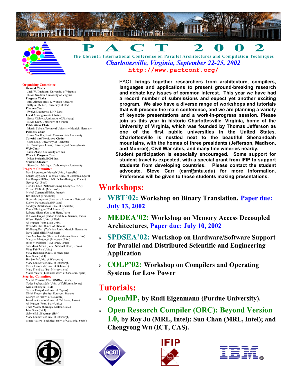 PACT Brings Together Researchers from Architecture, Compilers, Languages and Applications