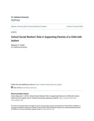 School Social Workers' Role in Supporting Parents of a Child With