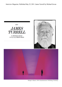 Michael Govan's Interview with James Turrell