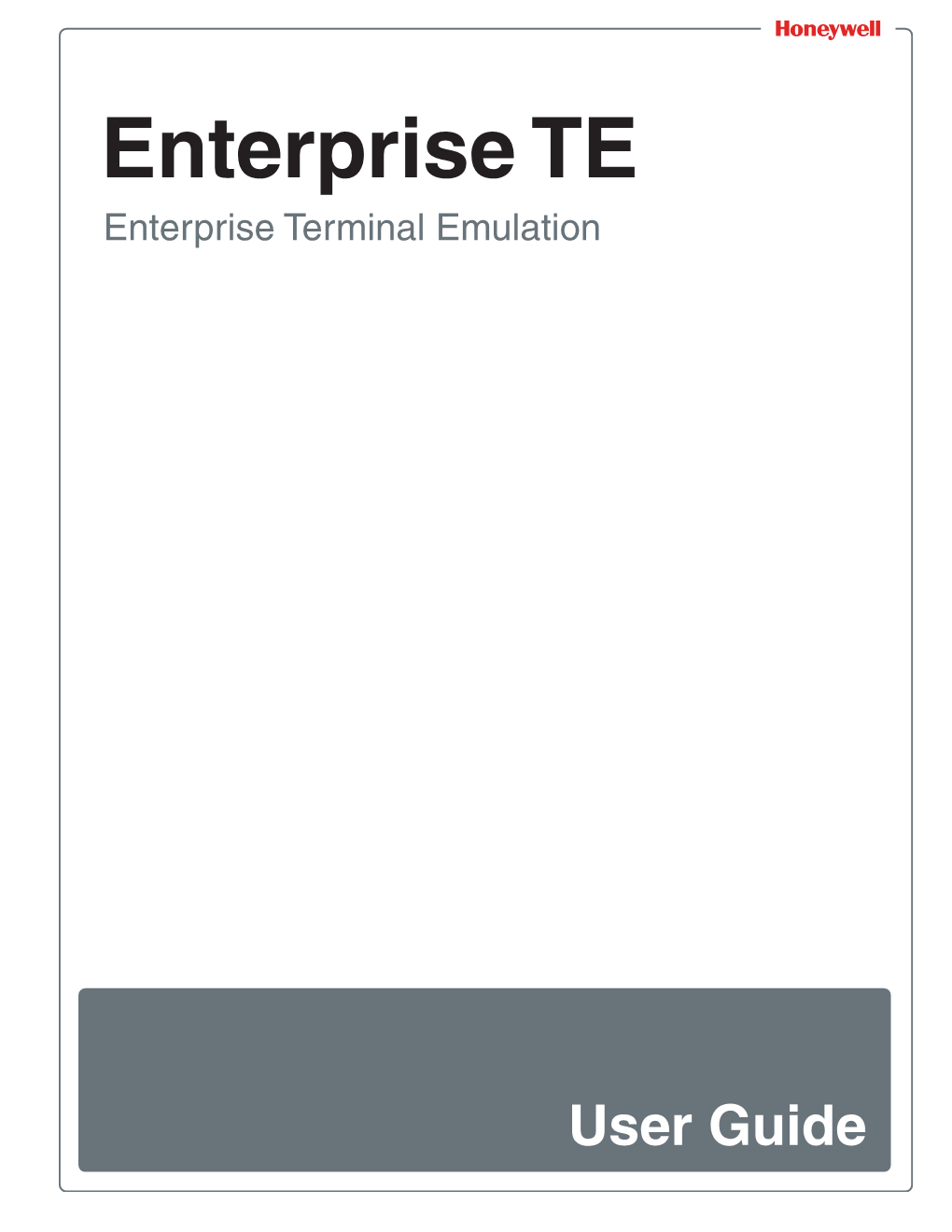 Enterprise Terminal Emulation (TE) User Guide Document Change Record This Page Records Changes to This Document