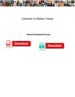 Cardinals Vs Raiders Tickets