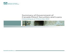 Summary of Government of Canada Direct Securities and Loans