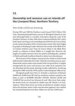 11 Ownership and Resource Use on Islands Off the Liverpool River, Northern Territory