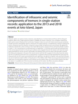 Identification of Infrasonic and Seismic Components of Tremors in Single