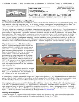 DAYTONA-SUPERBIRD AUTO CLUB WHEELS & DEALS Personal For