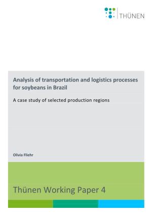Analysis of Transportation and Logistics Processes for Soybeans in Brazil