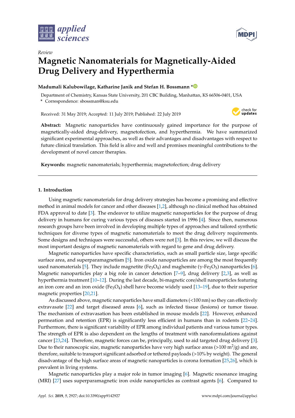 Magnetic Nanomaterials for Magnetically-Aided Drug Delivery and Hyperthermia