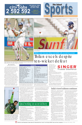 Thilan Excels Despite Ten-Wicket Defeat