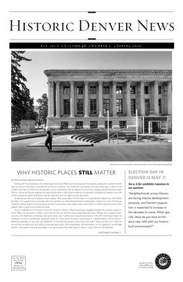 Why Historic Places Still Matter, Cont