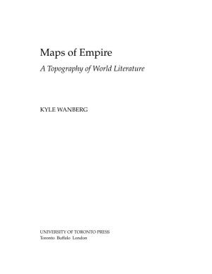 Maps of Empire a Topography of World Literature