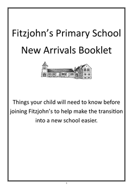 Fitzjohn's Primary School New Arrivals Booklet