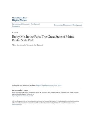 The Great State of Maine Baxter State Park Maine Department of Economic Development