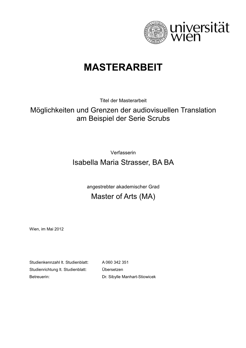 Masterarbeit Isabella Strasser