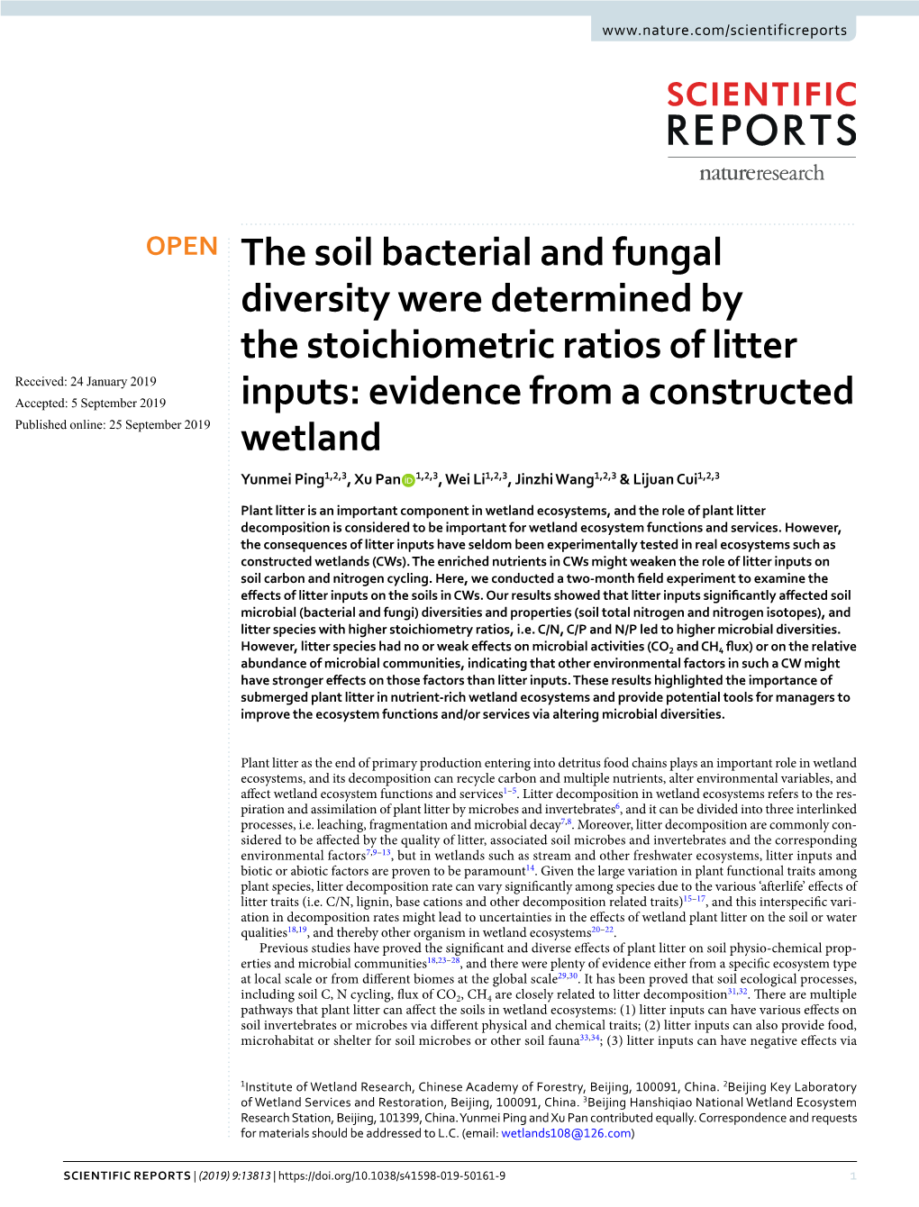 The Soil Bacterial and Fungal Diversity Were Determined by The