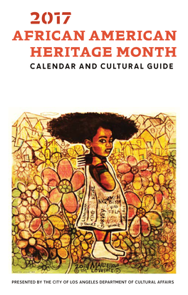 African American Heritage Month Calendar and Cultural Guide