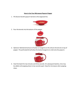 Microwave Popcorn Popper