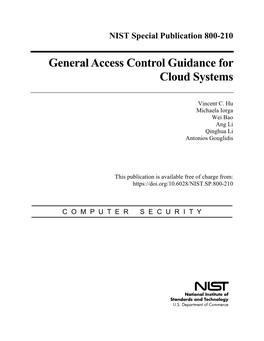 General Access Control Guidance for Cloud Systems