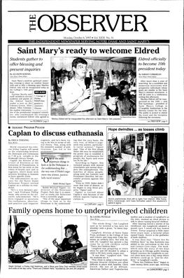 Saint Mary's Ready to Welcome Eldred