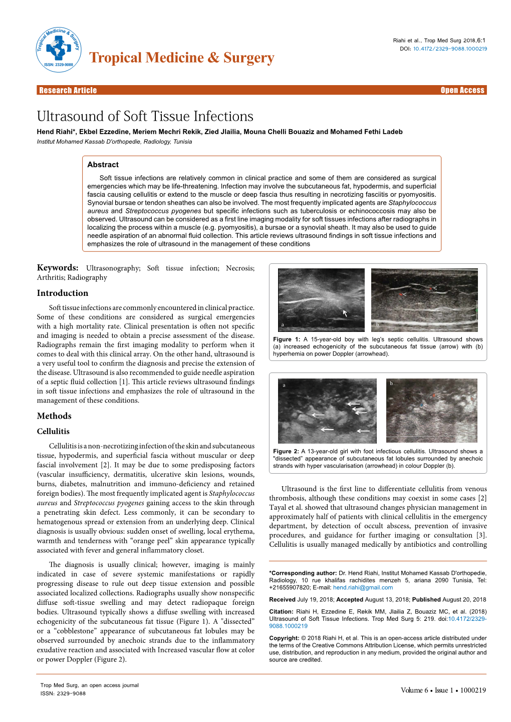 Ultrasound of Soft Tissue Infections