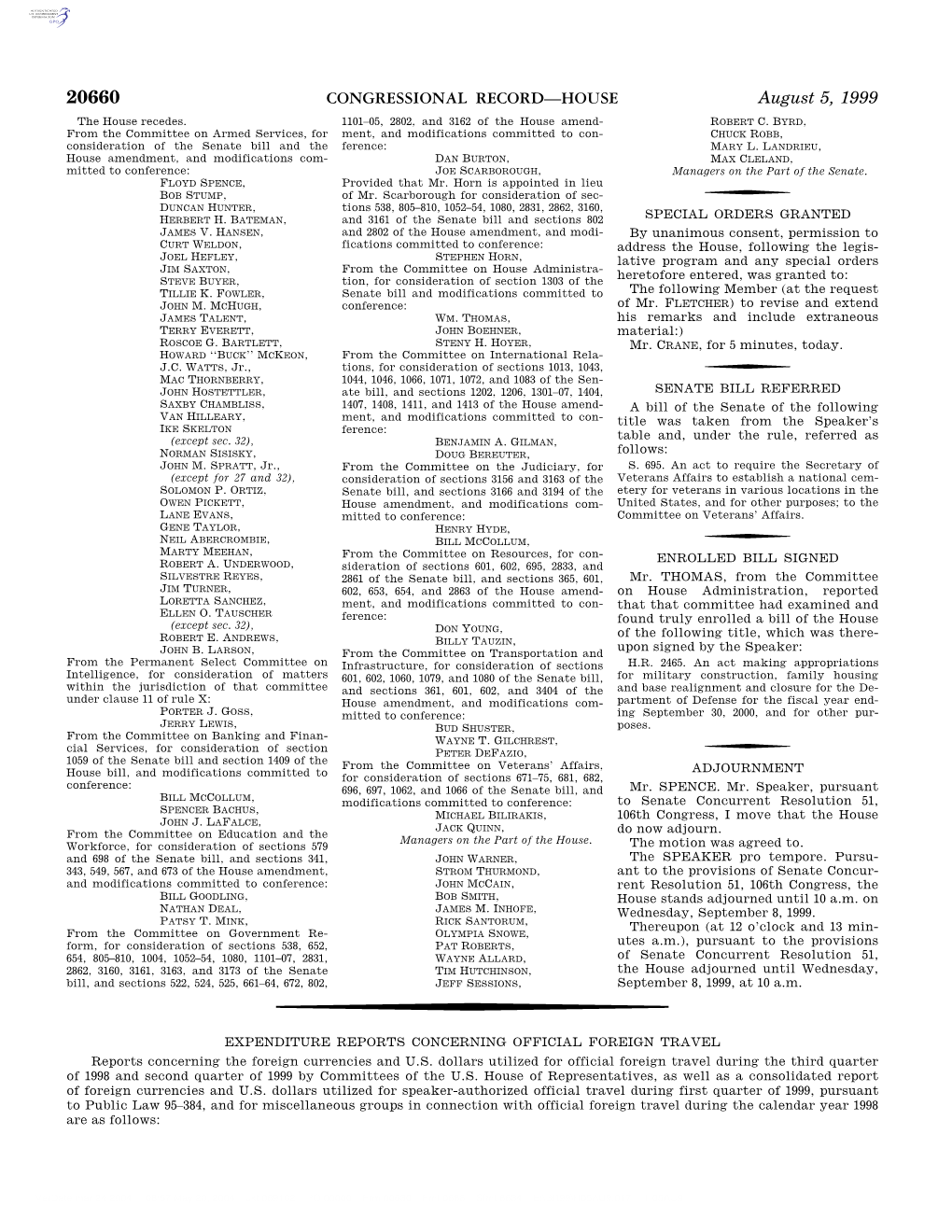 CONGRESSIONAL RECORD—HOUSE August 5, 1999
