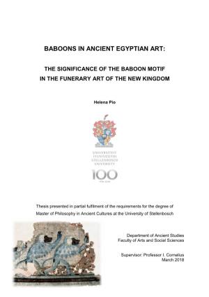 Baboons in Ancient Egyptian Art