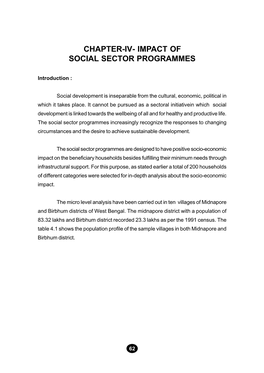 Chapter-Iv- Impact of Social Sector Programmes