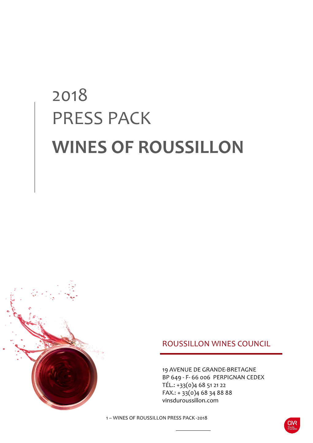 2018 Press Pack Wines of Roussillon