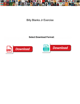 Billy Blanks Jr Exercise