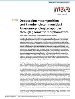 Does Sediment Composition Sort Kinorhynch