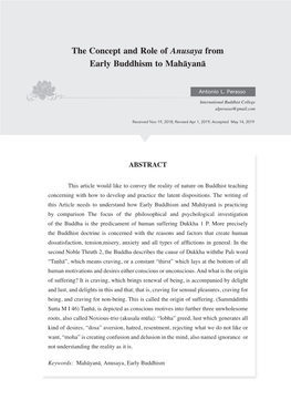 The Concept and Role of Anusaya from Early Buddhism to Mahāyanā