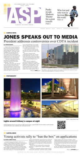JONES SPEAKS out to MEDIA President Addresses Controversies Over CDTA Incident