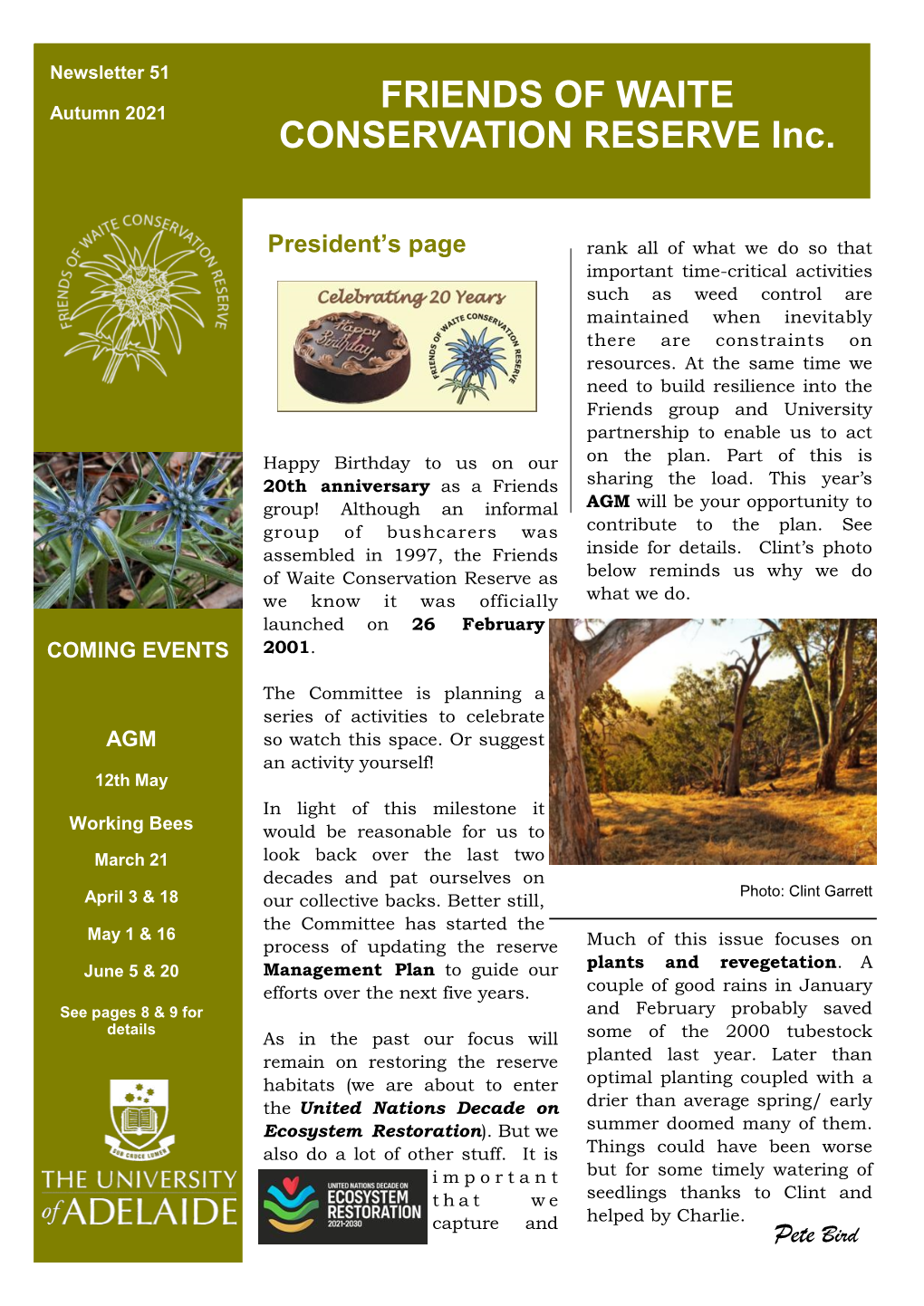 FWCR-Newsletter-51 Autumn-2021