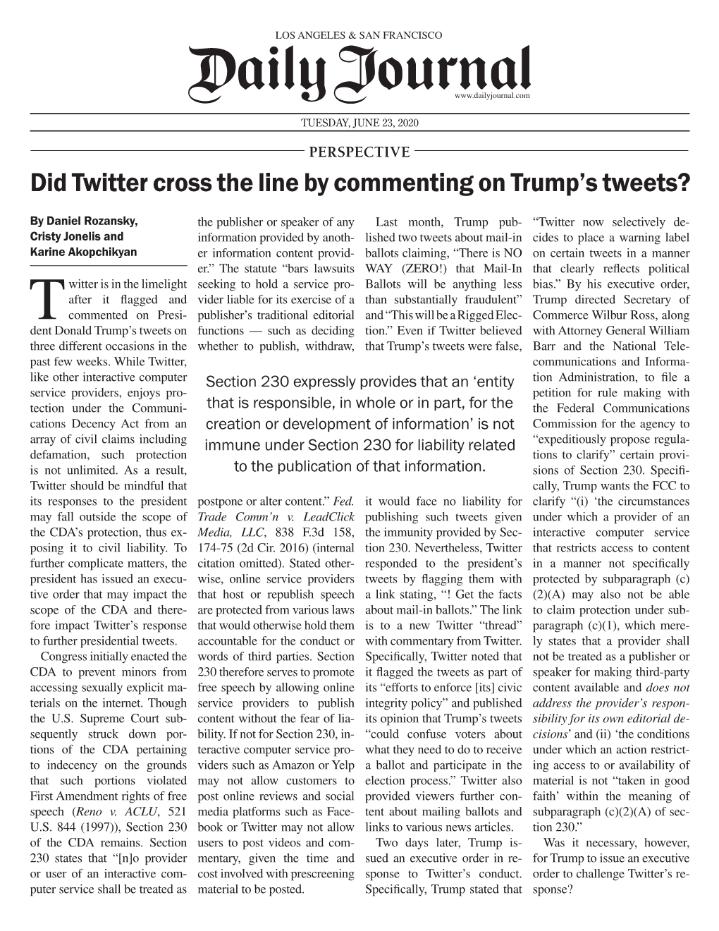 Did Twitter Cross the Line by Commenting on Trump's Tweets?